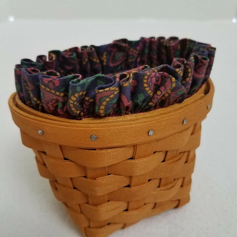 Longaberger Oregano Hostess Booking Basket Set~1998~Retired~Hanging~Handmade OH Cover