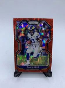 2020 Panini Prizm CAM AKERS RED CRACKED ICE ROOKIE CARD Stud With Card Saver 1 - Picture 1 of 7