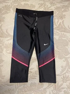 Nike Dri Fit Power Speed Woman Running Capri Size S. Multi Colour. 801694-016 - Picture 1 of 11