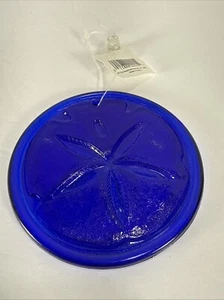 The Beachcomber®️Sun Catcher Glass Cobalt Blue 4" Round - Picture 1 of 7