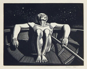 Rockwell Kent - Drifter (1933) Signed - 17" x 22" Fine Art Print