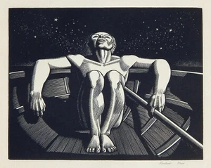 Rockwell Kent - Drifter (1933) Signed - 17" x 22" Fine Art Print - Picture 1 of 1