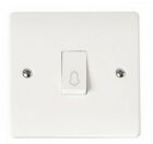 Click CMA027 Mode White Moulded 1 Gang 1 Way Retractive Pushswitch With Bell   b