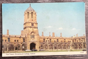 Tom Tower, Christ Church College Oxford University Building Vintage Postcard - Foto 1 di 4