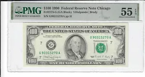 1990 $100 PMG Federal Reserve Note Fr-2173 Chicago PMG 55 About Uncirculated EPQ - Picture 1 of 2