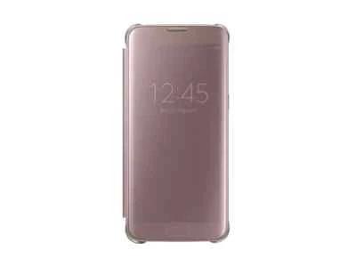 ORIGINAL SAMSUNG - ETUI CLEAR VIEW COVER OR ROSE POUR SAMSUNG GALAXY S7 EDGE - Photo 1/2