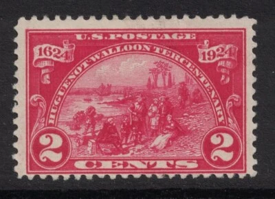 Scott 615 - MH, goma fina - 2c aterrizaje en Fort Orange, edición valona hugonote - como nuevo Foto 1 de 2