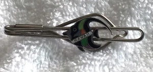 Hawaii Moorish Idol Fish Tie Clip Clasp Silver Tone  - Picture 1 of 3