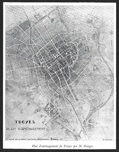 1941 -- TROYES . PROJET D AMENAGEEMENT PAR M. DANGER . 3Y142 - Picture 1 of 1