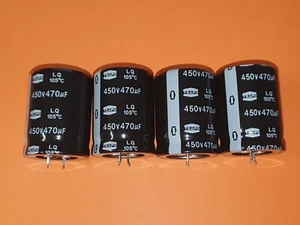 4x Elko 470µF/450V 105°C 35x45mm RM10mm Snap-In 470uF - Picture 1 of 3