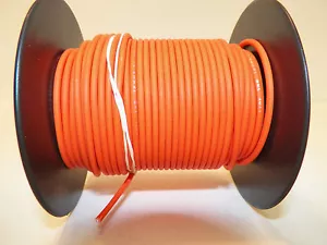 100 FUSSSPULE 18 STÄRKE GXL HI TEMP DRAHT MASSIV ORANGE AUTOMOBILFÜSSE - Bild 1 von 2