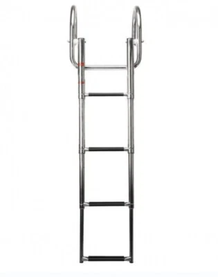 Teleskop Badeleiter, Edelstahl A4, 4 Stufen, mit Handlauf, Boot Yacht Leiter - Bild 1 von 2