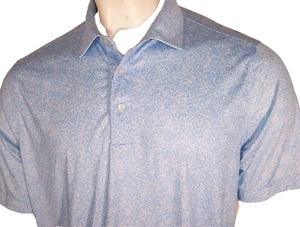 Cutter & Buck große weiße Neuronen auf blauem Poly/Elasthan Golfshirt - Bild 1 von 5