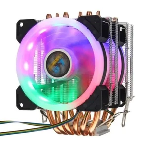 LANSHUO CPU Cooler 6 Ventilateurs RGB 2 Heatpipe RGB 4 Pin Pour Intel 775 1150 1 - Photo 1/5