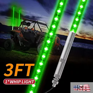 3ft LED Whip Green Light Antenna w/Flag for Can Am Maverick X3 Sand Dune Buggy - Bild 1 von 11