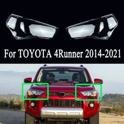 Fit Auto Left Right Clear Headlight Lens Cover For TOYOTA 4Runner 2014-2021 - Image 1 of 4
