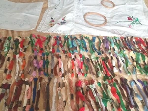 Vintage Embroidery Stitching Thread Needle Work Job Lot Bundle Starter Set 170+ - Picture 1 of 14