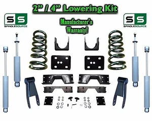 Kit de bobinas de caída inferior de 2/4" amortiguadores abatibles, muesca para 02 - 08 Dodge Ram 1500 V8 2WD - Imagen 1 de 1