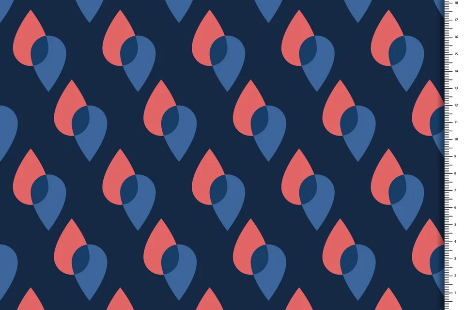 Park Lane Hampstead Hamburger Liebe blau Softshell Jackenstoff Fleece 25 cm - Bild 1 von 1