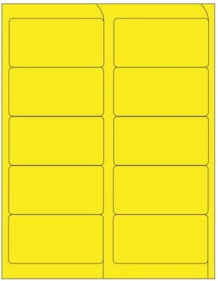 Compulabel 312186 Fluorescent Yellow Address Labels for Laser Printers, 4 x 2... - Image 1 of 4