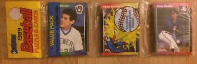 1989 Donruss Rack Pack Juan Nieves Brewers Kevin Seitzer Royals Zane Smith Brave - Image 1 of 2