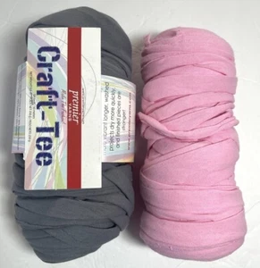 PREMIER YARNS- CRAFT-TEE . 1+pk. GREY / PINK. I Combine Ship. see detail - Picture 1 of 5