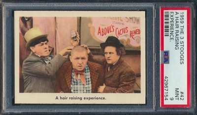 1959 FLEER THE 3 STOOGES #42 A HAIR RAISING EXPERIENCE... PSA 9 MINT - Image 1 of 2