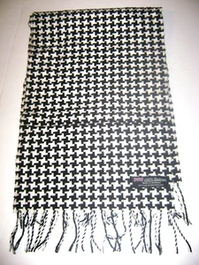 100% CACHEMIRA Hecha en ESCOCIA MUJER/HOMBRE BUFANDA GRANDE FLECOS Talla: 195 cm x43 cm - Imagen 1 de 1