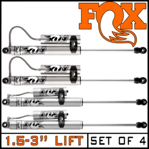 Fox 2.0 Reservoir Front/Rear Shocks fit 1999-2004 Ford F250 F350 4WD 1.5-3" Lift - Picture 1 of 6