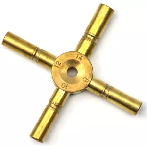 PREMIUM UHR AUFZUGSSCHLÜSSEL Messingspinne 8 10 12 14 Größen Schlüsselwind alte Uhren NEU - Bild 1 von 3