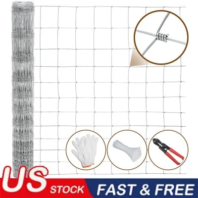Cerca de fazenda, 5 pés x 164 pés cerca de gado galvanizada resistente, proteção animal - Imagem 1 de 4