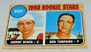 JOHNNY BENCH 1968 ROOKIE CARD #247 REDS BASEBALL CATCHER TOPPS 68 - Picture 1 of 4