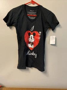 Disney Store I Love Mickey T-Shirt Front Graphic Womens /Junior XSmall - Picture 1 of 4