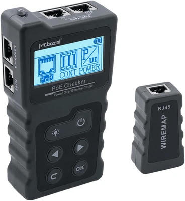 Mcbazel Netzwerk RJ45 Tester Mit LCD Display, Netzwerk Kabeltester Mit Poe-Funkt - Bild 1 von 4