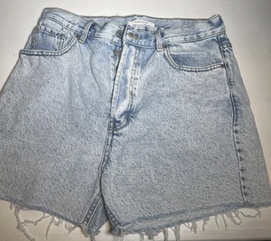 Pantaloncini donna PacSun vita alta relaxed bottoni blu mosca taglia 30 invecchiati - Foto 1 di 10