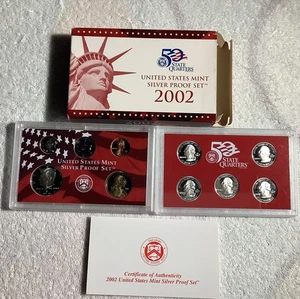 2002 US Mint Silver Proof Set Authentic  - Picture 1 of 7