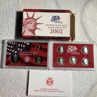 2002 US Mint Silver Proof Set Authentic  - Image 1 of 4