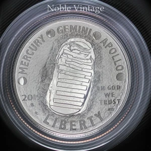 2019 S Proof Apollo 11 Commemorative 50th Anniversary Clad Domed Half Dollar - Bild 1 von 2