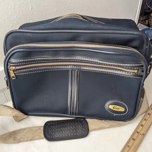 1980er Verdi Mid Century Gepäck Übernachtungstasche Retro Utility mit Organizer - Bild 1 von 16