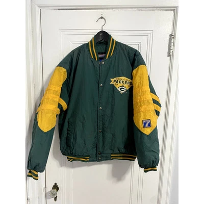 Vintage Green Bay Packers Puffer Jacket Size Large - Image 1 of 4