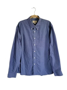 Camicia elegante uomo Eddie Bauer abbottonata XL blu antirughe manica lunga - Foto 1 di 4