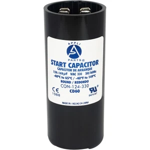 Appli Parts motor start capacitor 124-149 Mfd (microfarads) uF 330 VAC universal - Picture 1 of 8