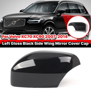Links Schwarz Glänzend Ersatz-Spiegelkappen Kappe Für Volvo XC70 XC90 2007–2014 - Bild 1 von 7