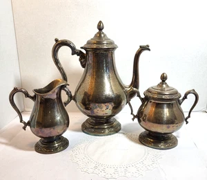 Vintage 1847 Rogers Bros Remembrance Silver Soldered Tea Service (I)(S) 9803 - Picture 1 of 20