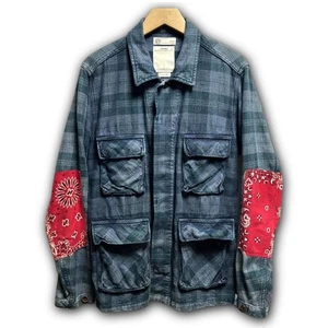 visvim 13SS KILGORE JKT Indigo Bandana Military Jacket Size 3 Authentic F/S - Picture 1 of 9