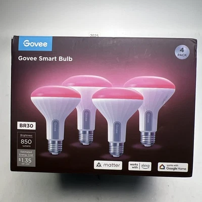 GOVEE BR30 Smart Light Bulbs 4-pack 850 lumens Alexa Google home H6013 - Image 1 of 4