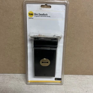 Cerradura de llanta Yale para puertas internas cobertizos y puertas etc. nueva y sellada 2 x llaves negra - Imagen 1 de 3