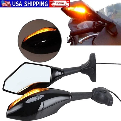For Yamaha YZF R1 R6 R6S FZR600 YZF-R1 YZF-R6 Motorcycle LED Turn Signal Mirrors Foto 1 de 4