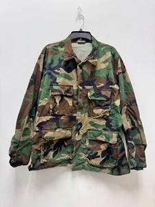 US MILITARY USGI COAT WOODLAND CAMO PATTERN COMBAT JACKET SHIRT - LARGE REGULAR. - Picture 1 of 4