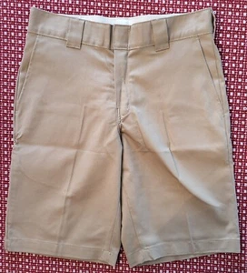 Dickies Mens Slim Straight Flex 5 Pocket Work Shorts Khaki Size 32" x 11" New! - Picture 1 of 5